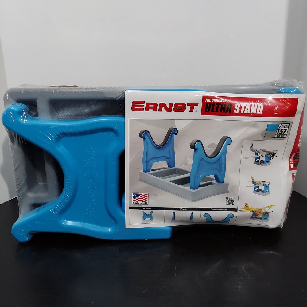 Ernst Ultra Stand Part 157 RC Airplane Work Stand Blue Gray Made in USA New